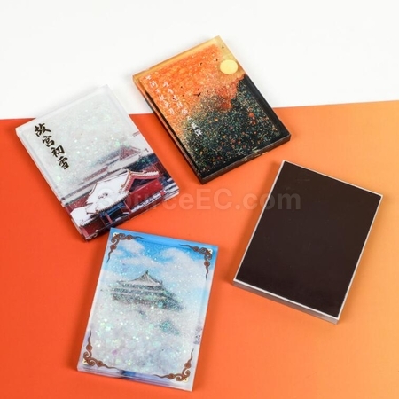 礼品订购客制化亚克力流沙冰箱贴广告