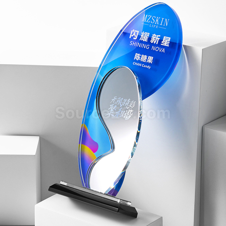 礼品订购创意水晶奖座广告