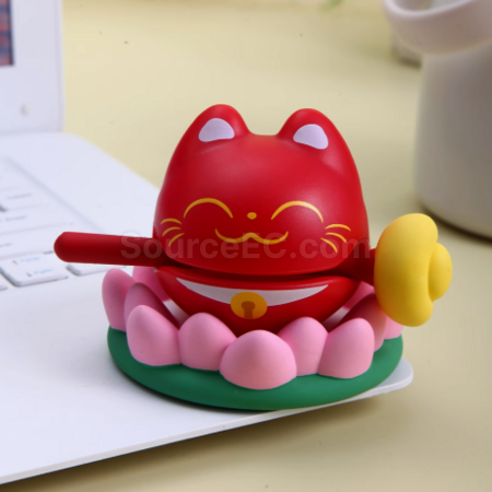 礼品订购招财猫木鱼广告