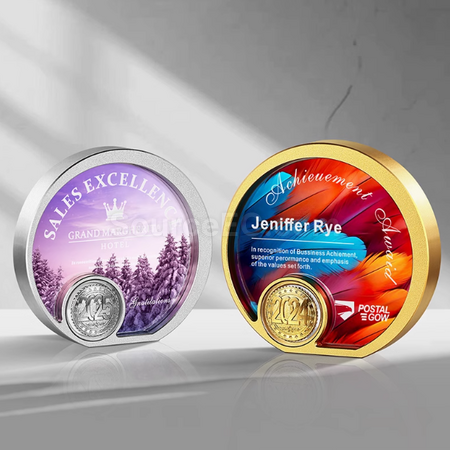 礼品订购金属水晶奖座广告
