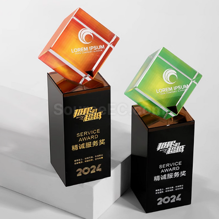 礼品订购创意水晶奖座广告