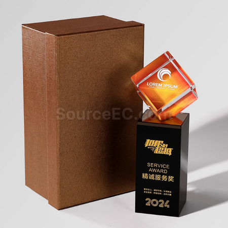 礼品订购创意水晶奖座广告