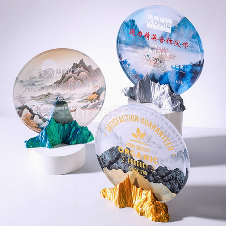 创意山峰水晶奖座