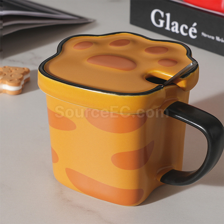 礼品订购猫爪马克杯广告