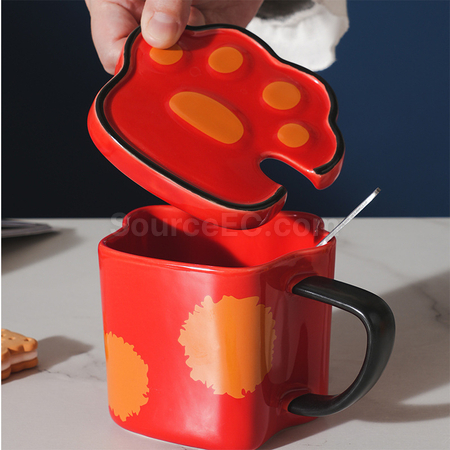 礼品订购猫爪马克杯广告