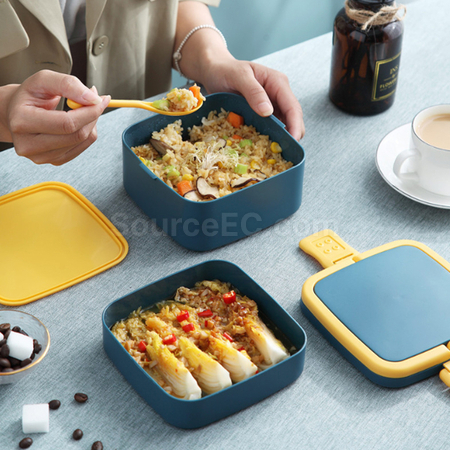 礼品订购双层便携饭盒广告