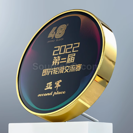礼品订购创意金属奖座广告