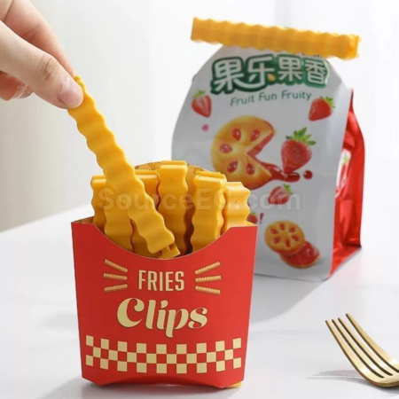 礼品订购薯条造型封口夹广告