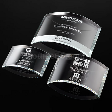 礼品订购创意水晶奖座广告