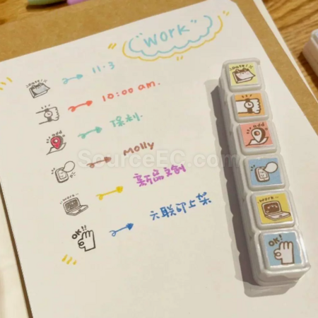 礼品订购6联订制按压印章广告