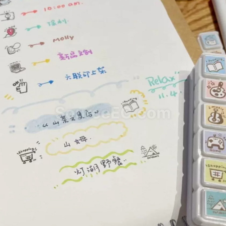 礼品订购6联订制按压印章广告
