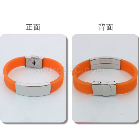 礼品订购刻字硅胶运动手镯广告