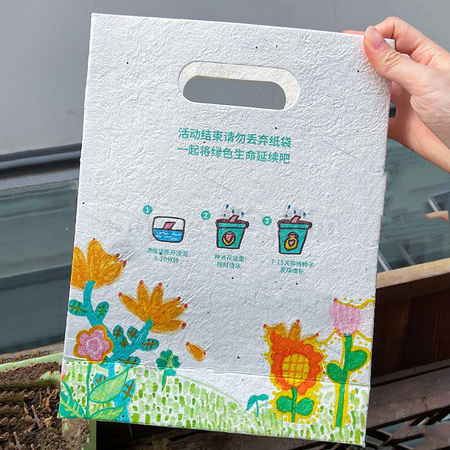 礼品订购种子纸手提袋广告