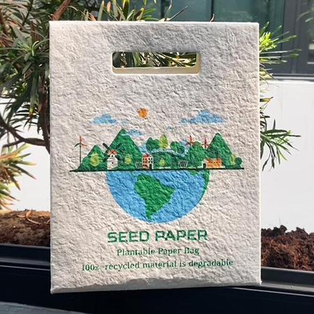礼品订购种子纸手提袋广告
