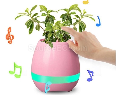 礼品订购智能音乐花盆藍牙音箱广告