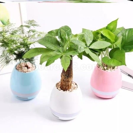 礼品订购智能音乐花盆藍牙音箱广告