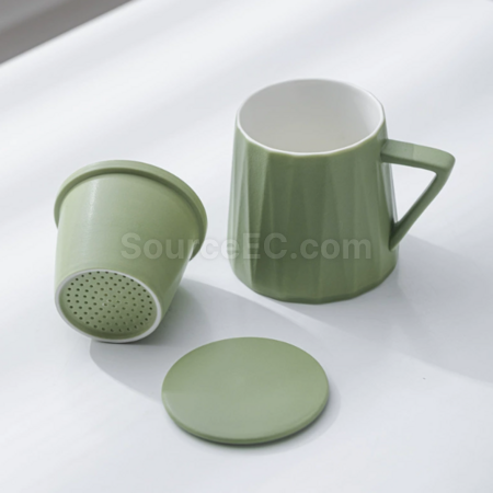 礼品订购陶瓷杯（茶水分离泡茶）广告
