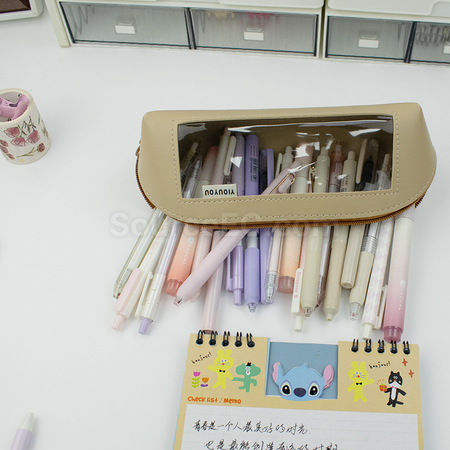 礼品订购PU开窗笔袋广告