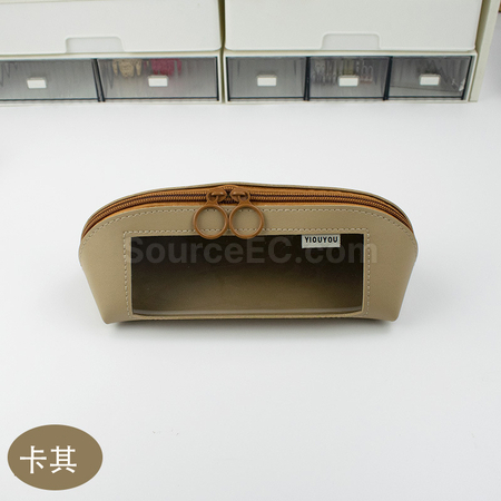 礼品订购PU开窗笔袋广告