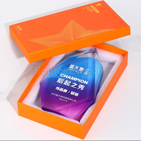 礼品订购不规则水晶奖座广告