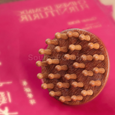 礼品订购檀木按摩梳广告