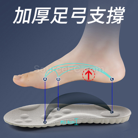礼品订购久站不累软4d足弓按摩运动减震吸汗防臭抗菌鞋垫广告