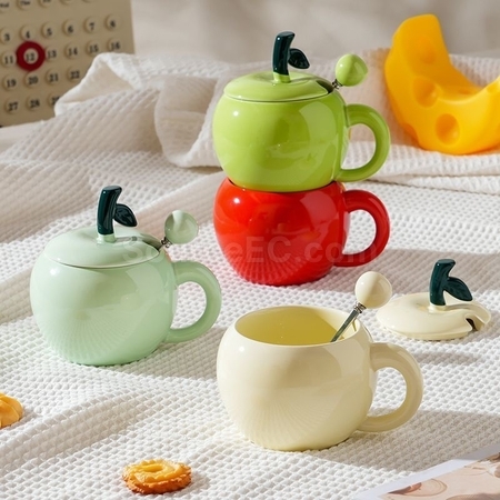礼品订购创意苹果陶瓷杯广告