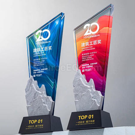 礼品订购大理水晶奖座广告