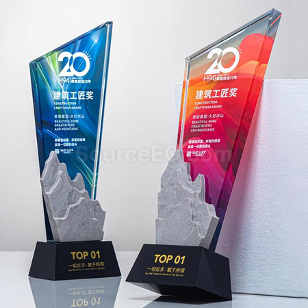 礼品订购大理水晶奖座广告