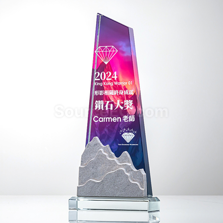 礼品订购大理水晶奖座广告