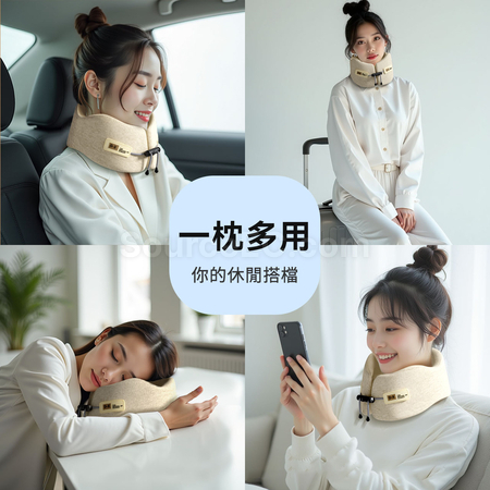 礼品订购可折叠收纳记忆棉颈枕广告