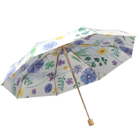 礼品订购双层黑胶折叠雨伞广告