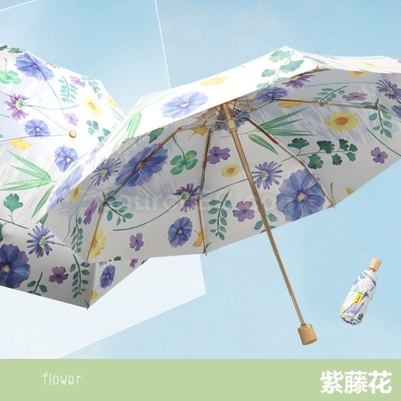 礼品订购双层黑胶折叠雨伞广告