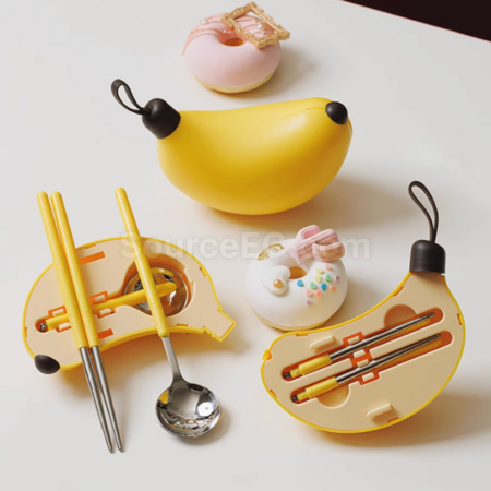 礼品订购香蕉造型便携餐具广告