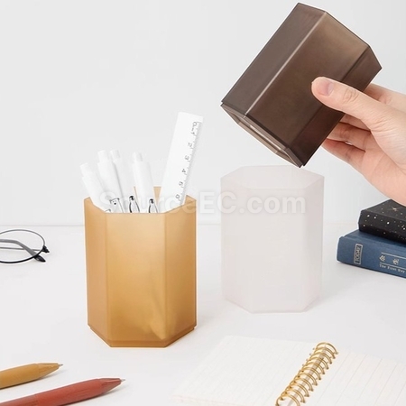 轻奢简约大容量六角笔筒