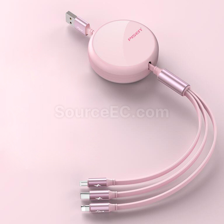 礼品订购三合一数据线广告