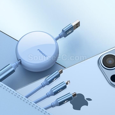 礼品订购三合一数据线广告