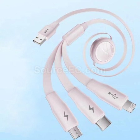 礼品订购三合一数据线广告