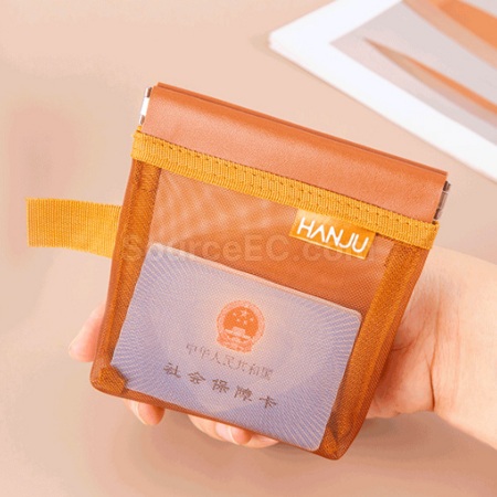 礼品订购弹片开口网纱收纳袋广告