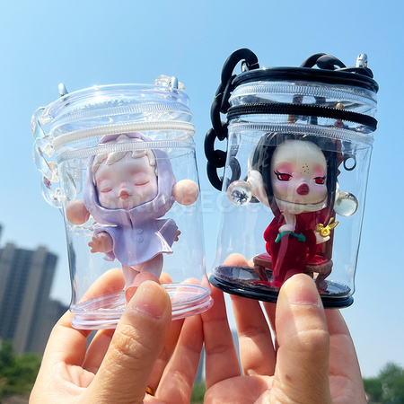 礼品订购圆筒PVC透明娃包广告