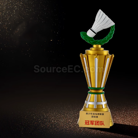 礼品订购羽毛球树脂奖座广告