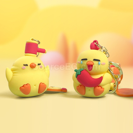 礼品订购可爱小鸡匙扣广告