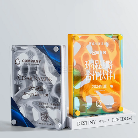 礼品订购创意3D水晶奖牌广告