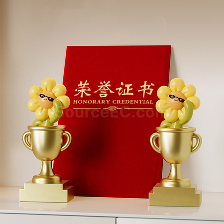 礼品订购向日葵奖座广告