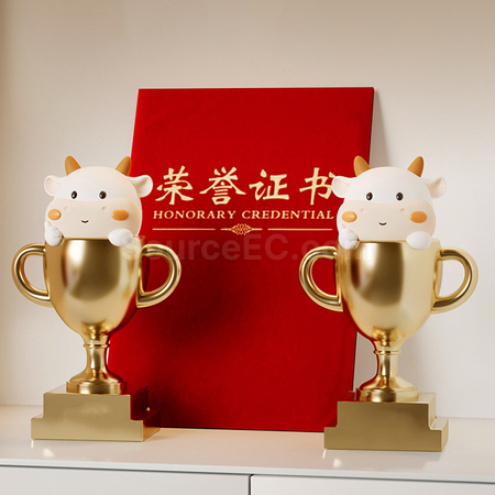 礼品订购牛牛奖座广告