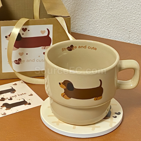 礼品订购卡通陶瓷咖啡杯马克杯广告
