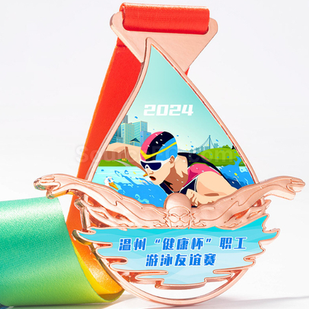 礼品订购游泳奖牌广告