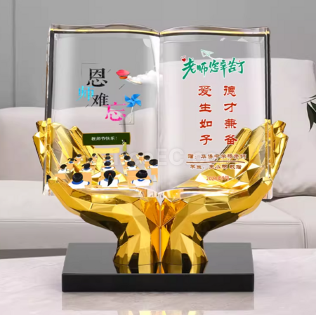 礼品订购水晶獎座广告