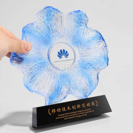 礼品订购水晶奖座广告