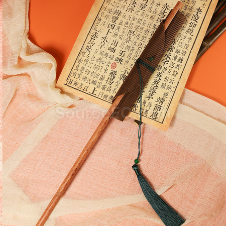 礼品订购可卷旋转竹子团扇广告